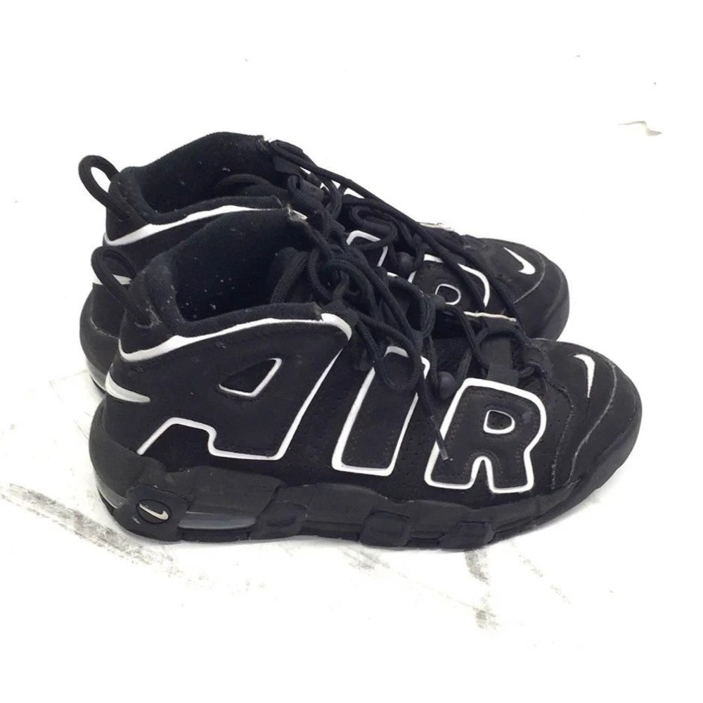 Nike Air More Uptempo Black White GS Basketball Shoes Sneakers Collectors 5.5Y